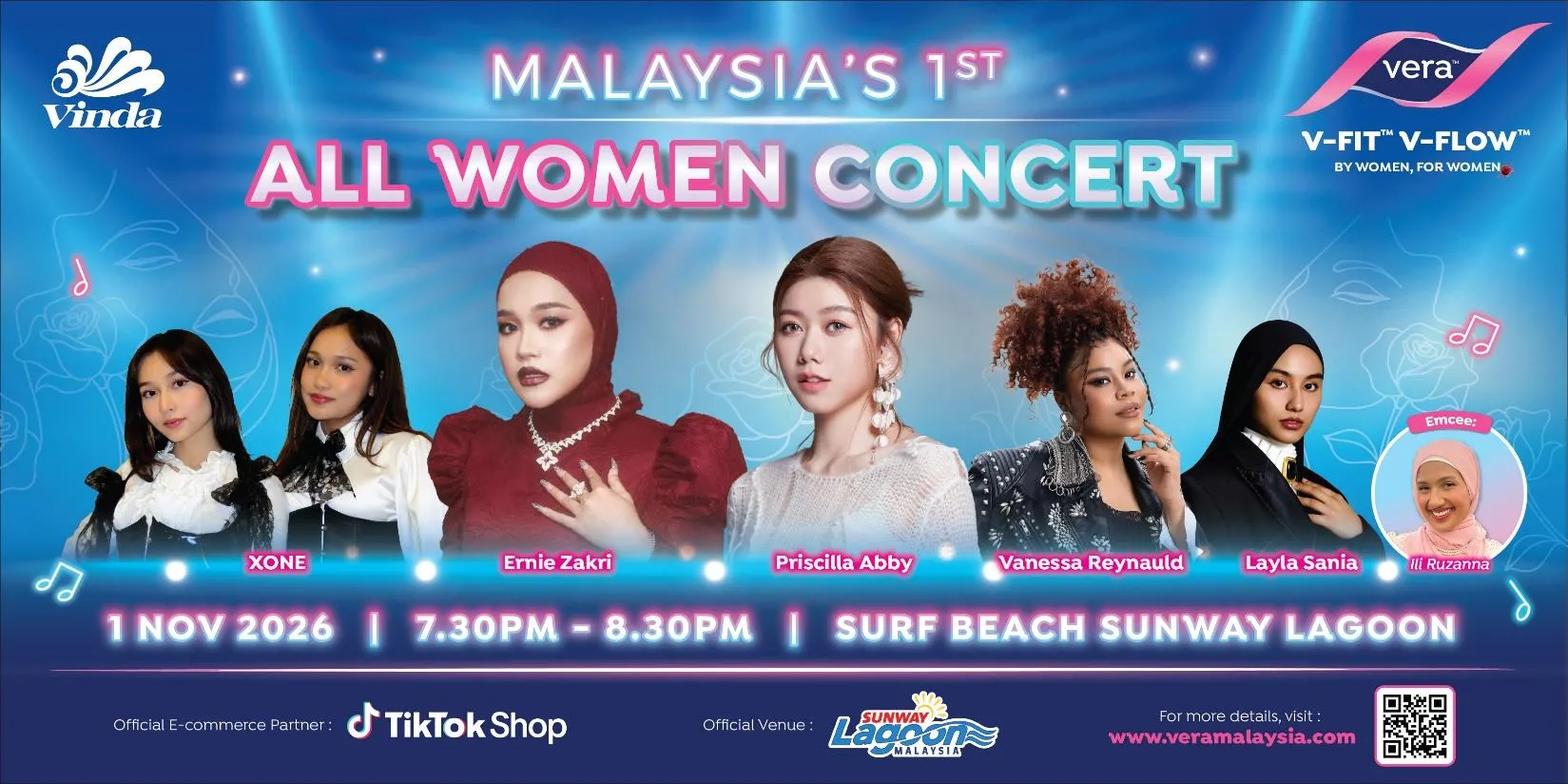 Malaysia's 1st All Women Concert - 1 Nov 2026, 7.30PM - 8.30PM, Surf Beach Sunway Lagoon